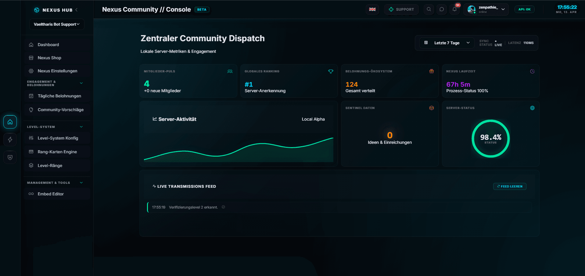 Vaeltharis Bot Vorschau